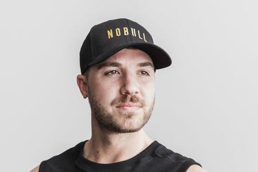 Nobull Classic Pride Men's Hats Black Gold | Australia (FZ4276)